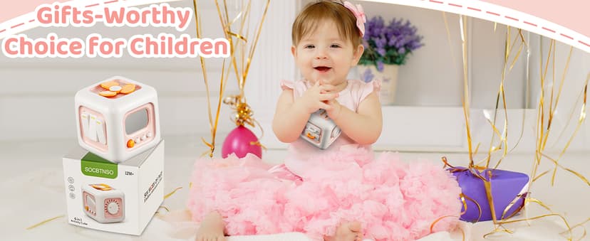 Busy Cube Toys for 1 Year Old Girl Gifts, Montessori for Baby Girl, Travel Sensory Toys for Toddlers 1-3, Learning Fine Motor Skills| 1st Birthday Girl Gifts 12 Months +