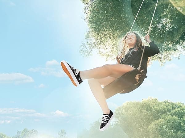 Obtaom Women's White Play Fashion Sneakers Cute Lace up Canvas Shoes Low Top Washed Canvas Flat for Lady