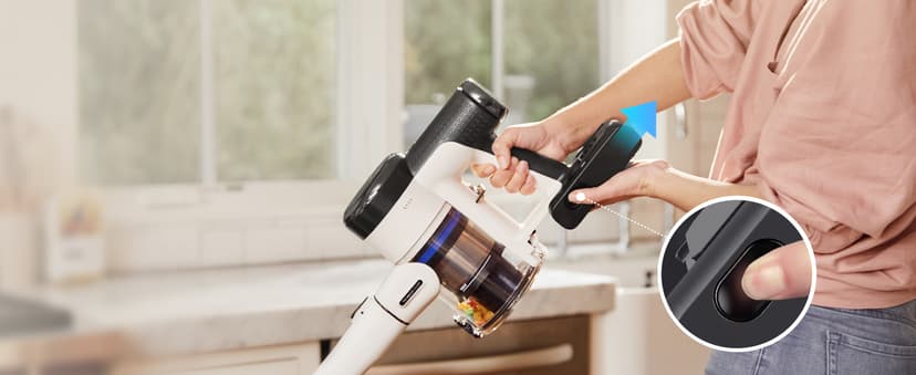 Tineco Pure ONE S15 Essentials Cordless Vacuum Cleaner, Stick Vacuum Rechargeable with Anti-Tangle Brush, LED Headlights for Hard Floor, Pet Hair & Home Cleaning