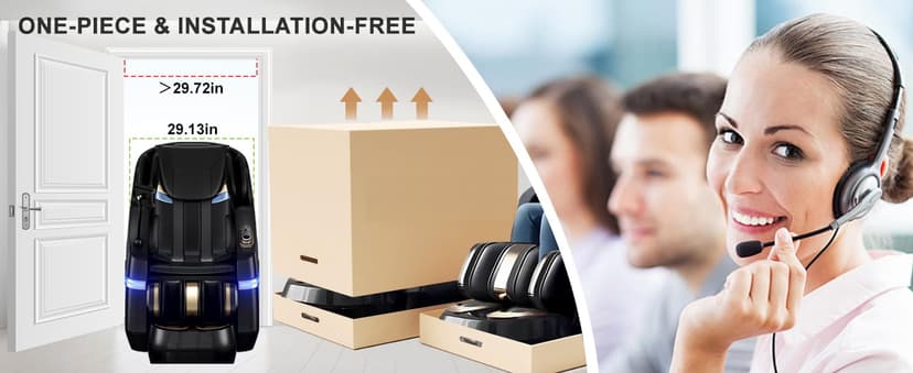 Full Body Zero Gravity Massage Chair, 51'' SL Track with 3 Levels Zero Gravity & Body Scan, 20 Auto Massage Programs, 3D Shiatsu Deep Tissue Massage, Foot Rollers, Airbag, Heating, Yoga Stretch