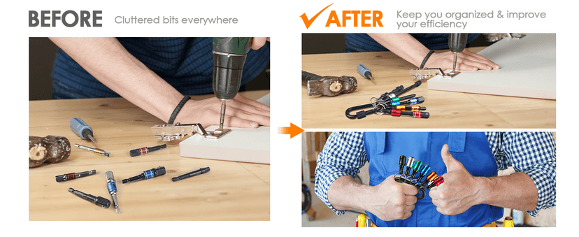 Bit Holder Stocking Stuffers for Men Gifts for Christmas Gifts for Men Who Have Everything Tools for Men Magnetic Drill Bit Holder Keychain Cool Gadgets White Elephant Gifts for Adults Dad Husband Him