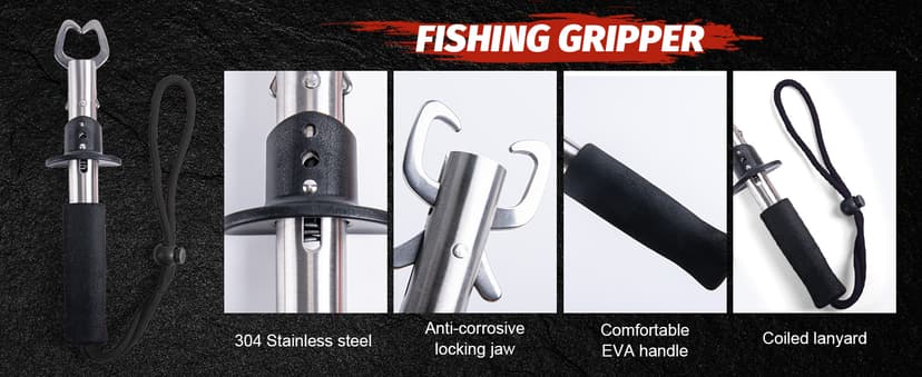 Goture Fillet Knife Fishing Kit,Bait Knife and Filet Knives with Sheath,Sharpening Rod,Fish Lip Gripper,Fishing Pliers,Cutting Board,Gloves,Stainless Steel Soap,Portable Storage Bag,Gifts for Men