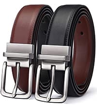 BULLIANT Men Belt 2Pack,Braided Woven Leather Belt For Men Golf Casual Jeans 1 3/8"