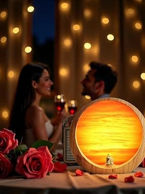 mamre Golden Sunset Lamp Gifts Idea Anniversary Valentine’s Birthday Mother's Day Gifts Home Decoration Unique Table Lamp Gift