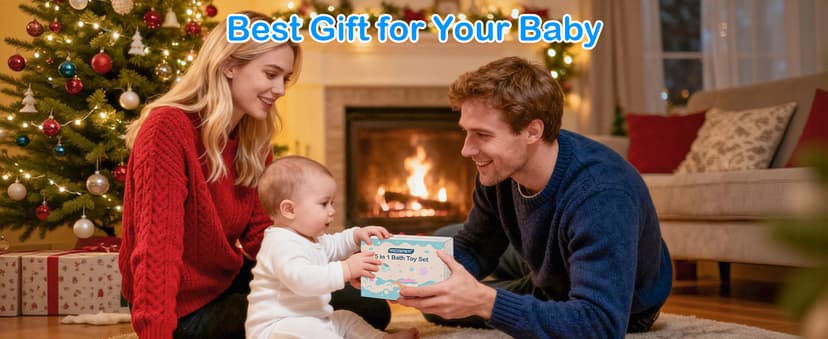 MCGMITT Baby Bath Toys for Kids Ages 1-3, 12 PCS Silicone Mold Free Bathtub Toys for 6-12 Months, Soft Stacking Cups & No Hole Duck & Floating Boats, Beach Sand Water Table Pool Toys for Toddlers