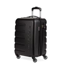 SwissGear Sion Softside Expandable Luggage – Large Checked Suitcase with 360 Degree Wheels & Retractable Handle – 29 Inch, Perfect for 7-9 Night Trips – Dark Gray