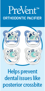 Dr. Brown's Advantage Baby Pacifier, Fully Symmetrical Soother with Soft Silicone Bulb, Blue Sunrise, 0-6m, BPA Free, 2 Pack