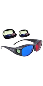 BIAL Red-blue 3D Glasses/Cyan Anaglyph Simple style 3D Glasses 3D movie game-Extra Upgrade Style