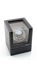 Single Watch Winder by Versa - Elite Automatic Watch Winder - Quiet Japanese Motor - 12 Settings - Compatible with Rolex's, Cartier, Omega, and More