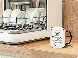 Graduation Gifts for Her, Him - 11oz Ceramic One Degree Hotter Mug - 2025 Funny College, Master, Degree, Phd Graduation Gift for Women, Men