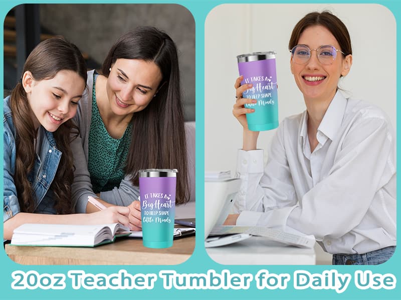 Teacher Gifts for Women, Christmas Teacher Appreciation Gifts from Student, Best Teachers Tumbler, Acrylic Plaque, Back to School Birthday Retirement Thank You End of Year Gift for Teachers