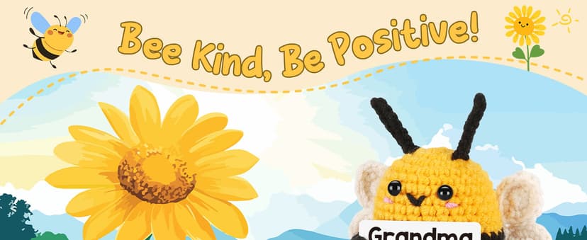 LEJIAJINW Emotional Handmade Bee Gifts for Grandma Christmas Grandmother Gigi Nana Birthday Gift for Women, Funny Mothers Day, Easter Egg Stuffers Tiny Positive Bee for Grammy Granny Valentines