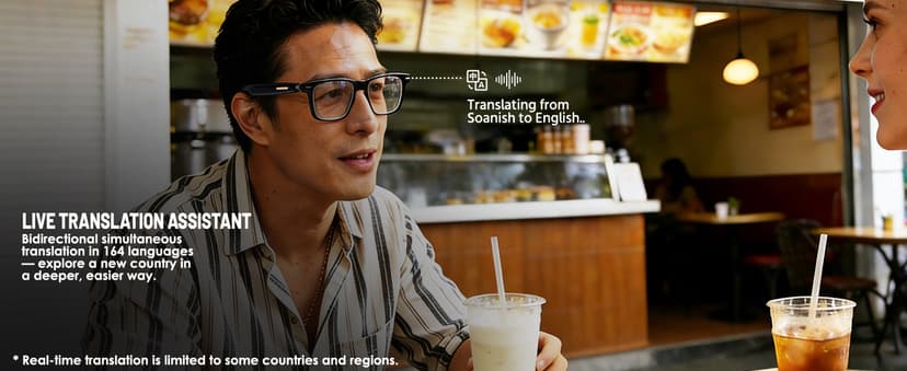 AI Smart Glasses for Men & Women – Powered by ChatGPT, 164+ Languages Translation and Photochromic Lens, Meeting Assistant, Bluetooth Glasses w/ Music & Hands-Free Calling, UV & Blue Light Protection