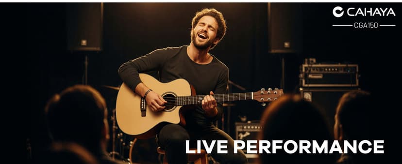 CAHAYA Acoustic Guitar Beginner Set - 41" Full Size Spruce Top Mahogany Body with Okoume Neck Rosewood Fingerboard, GA Cutaway Design, Balanced Rich Tone with Gig Bag, Strap, Capo, Strings & Picks