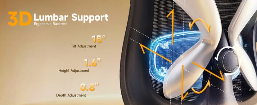 amseatec Office Chair Ergonomic Desk Chair,350 LBS Home Mesh Office Desk Chairs with 3D Adjustable Lumbar Support,5D Flip-up Arms,2D Adjustable Headrest,Comfortable Computer Gaming Chairs(Black)
