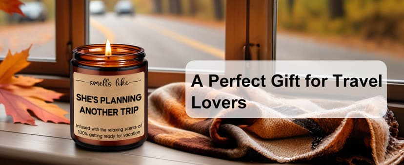 Cool Gifts for People Who Travel, Girls Trip, Funny Christmas, Birthday Gifts Ideas for Travelers Women, Mom, Couple, Her LEADO Travel Candle, Travel Gifts for Women, Traveling, Gifts for Travelers B0D3F1GP3C