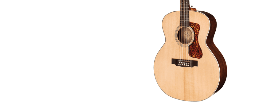 GUILD Guitars F-1512 12-string Acoustic Guitar, in Natural, All Solid Woods Jumbo, Westerly Collection with Premium Gig Bag