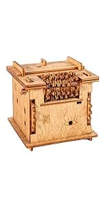 iDventure Cluebox - Davy Jones Locker - Escape Room Game - Puzzle Box - Gift Box - 3D Wooden Puzzle for Adults - Wooden Jigsaw - Brain Teaser - Birthday Gift Gadget for Men - Money Box