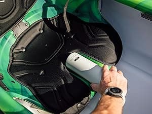 Pelican Argo 100X - Angler Sit in Fishing Kayak - Vapor Black Lime - Lightweight Stable - Ergoform™ Padded seat - 10 ft