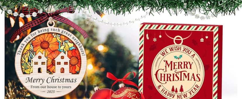 Neighbor Awesome Neighbor Ornaments, for Neighbors, Ideal Gifting to Friends, Unique and Decorative Neighbor Ornaments, Awesome Neighbors Gift