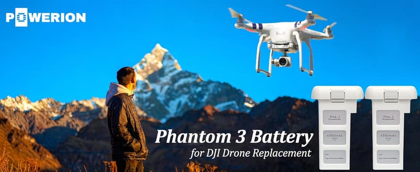 Phantom 3 Battery for DJI, 2 Pack 4500mAh-15.2V Intelligent Flight Battery for DJI Phantom 3/3 Pro/3 Advanced/3 4K/3 SE Drone Replacement