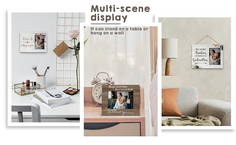 FONDCANYON Aunt Picture Frame, Only the Best Aunts Get Promoted to Great Aunt Picture Photo Frame, Pregnancy Announcements, Pregnancy Announcements for Family, 4x6 Picture Frame