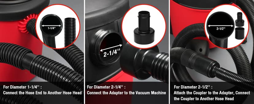 Goldblatt Dust Free Hand Sander, Dustless Drywall Vacuum Sander, with 6.5 ft Hose, Sanding Pad, Adapter