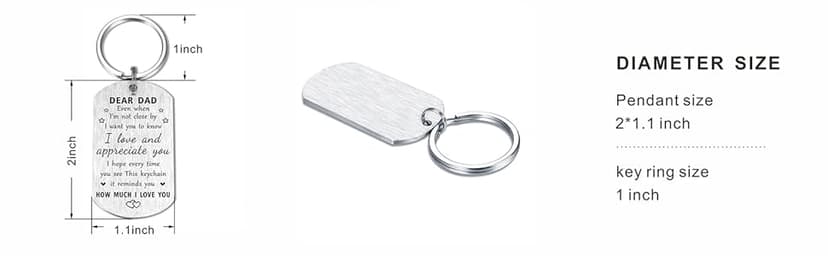 Resdink Dad Gifts from Daughter Son- Remember I Love You Dad Birthday Christmas Fathers Day Keychain