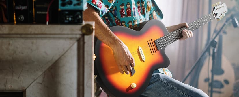 Moukey BCC-100 Acoustic Electric Guitar 39-Inch, Cutaway Guitar with Passive Pickup, Gig Bag, Strap, Picks, Tuner, and Capo, Dual Acoustic&Electric Modes, Sunburst