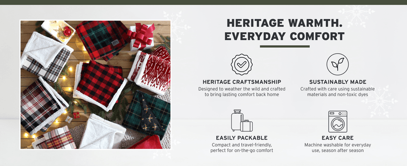 Eddie Bauer - Blanket, Soft Reversible Sherpa & Brushed Fleece Bedding, Perfect for Lounging, Dorm Essentials (Edgewood Plaid Red)