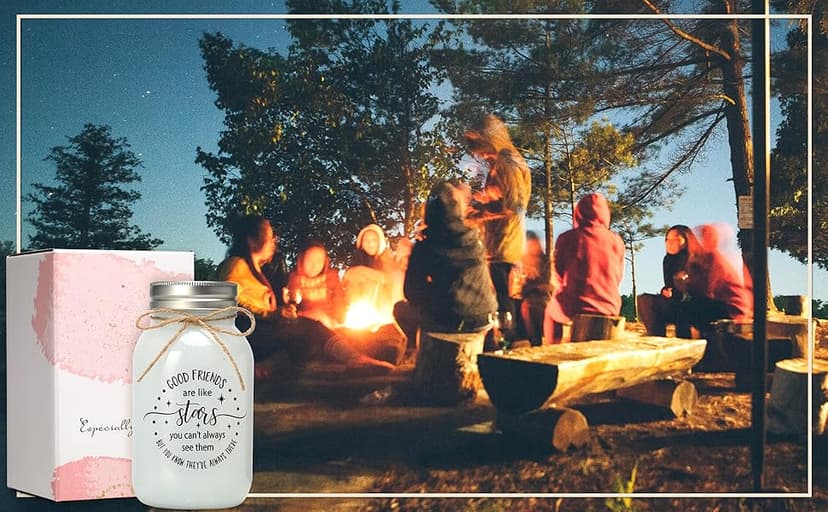 Maracco Christmas Best Friends Gifts for Women, Mason Jar Night Lights for Friend, BFF, Coworker, Friendship Gifts Friends Birthday Gifts for Women