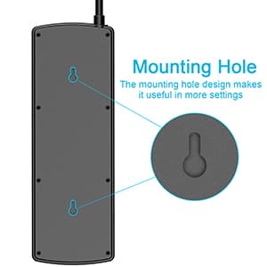 Power Strip, ALESTOR Surge Protector with 12 Outlets and 4 USB Ports, 6 Feet Extension Cord (1875W/15A), 2700 Joules, ETL Listed, Black