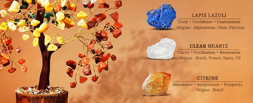 KARMAPLEDGE Healing Crystal Tree of Life for Unique Birthday Gifts for Women, Mom, Friends, Sister, Loved Ones, Handmade 7 Chakra Tree for Home Office Room Decor Brings Positivity & Good Luck B0DQ5BCNTR