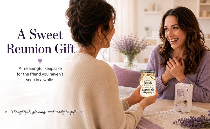 Birthday Gifts for Friend Women, Christmas Thanksgiving Gift for Her and Long Distance Friends Best Friend Gift for Women, Friendship Gifts for Women, Mason Jar Light B0H3JZHMVG