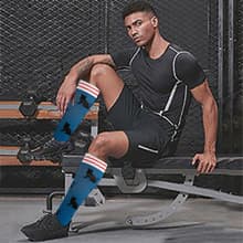 Running Athletic Nurses Work Support Travel Flight Sports Junely 3 Pairs Compression Socks for Women Knee High Stockings B09R7RT9X9