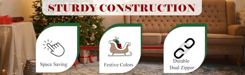 Wrapping Paper Organizer Storage for Christmas Gifts Wrapping Paper (6 Colors) Underbed Storage Container with Interior Pockets, Fits 24 Rolls