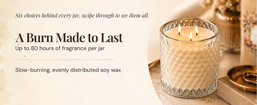 Decorative Soy Candles Birthday Gifts for Women, Elegant Glass Jar, 14.8oz, 80Hr Long Lasting Burn, Luxury Candles for Women VIONAMI Queen of The Night Rare Flower Fragrance Luxury Scented Candle Gift B0FBMNBQ3D