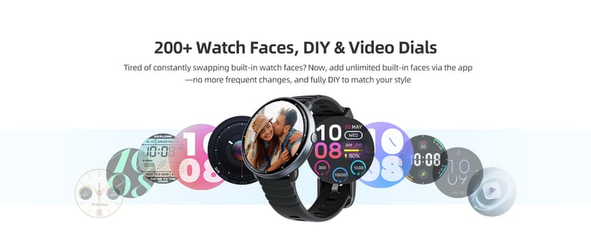 Parsonver Parsonver Swimming Smart Watch, 5ATM Waterproof for Pool & Open Water, Built-in GPS & Compass, AMOLED Screen Fitness Tracker with 100+ Sports Modes, Heart Rate & Sleep Monitor, AI Swim Analysis, Black