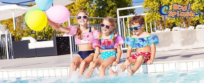 HeySplash Swim Vest for Kids, Toddler Pool Floaties, Children Swimming Vest with Adjustable Strap, Swim Jacket Water Wing Arm Float, Puddle Sea Beach Boat Jumper Boy Girl Baby