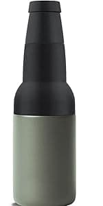 Stepstall Can Cooler Beer Bottle Holder with Beer Opener, 4-in-1 Design Slim Can Beer Bottle Insulators, Double Walled Stainless Steel Insulated, 12 OZ Beer Gifts for Men Father(Black American Flag)