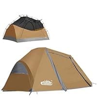 camppal 1 Person Tent for Camping Hiking Mountain Hunting Backpacking Tents 4 Season Resistance to Windproof Rainproof and Waterproof