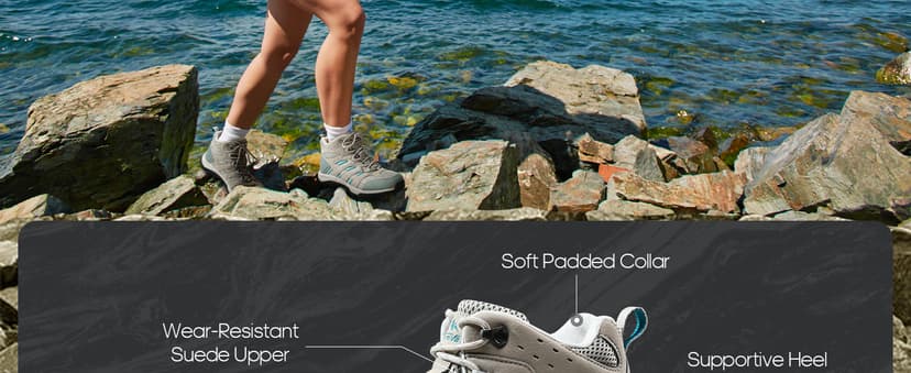 NORTIV 8 Women's Waterproof Hiking Boots Outdoor Trekking Mid Backpacking Mountaineering lightweight boots