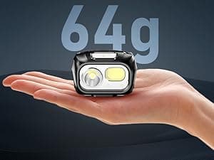 Blukar LED Headlamp Rechargeable,2000L Super Bright Headlight with Motion Sensor -Dimmable Brightness,8 Modes,Spotlight&Floodlight&Red Light Combination,IPX5 Waterproof for Hiking,Camping - 2 Pack