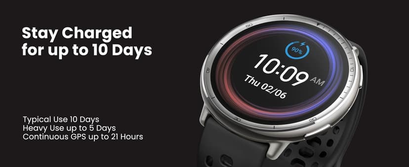 Amazfit Active 2 Sport Smart Watch Fitness Tracker for Android and iPhone, 44mm, 10 Day Battery, Water Resistant, GPS Maps, Sleep Monitor, 160+ Workout Modes, 400 Face Styles, Silicone Strap, Free App