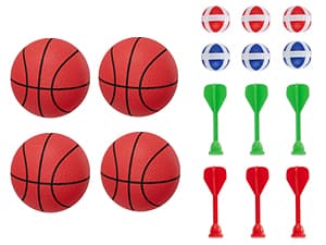 HYES Basketball Arcade Game Indoor Outdoor, Kids Basketball Hoop with 4 Balls & Pump, Single Shot Basketball Game at Home, Carnival Games Sport Toys for Boys Girls Teens