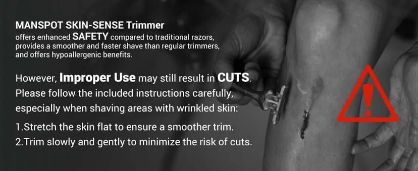 MANSPOT Manscape Groin & Body Hair Trimmer for Men, Electric Ball Pubic Trimmer Shaver,Manscape Kit with 4 Guard,Replaceable Ceramic Blade Heads,Waterproof Wet/Dry Shaver,90 Minutes Shaving