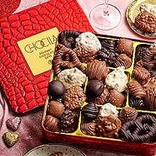 Christmas Chocolate Gift Basket, Gourmet Chocolates Variety Snack Box, Assorted Food Arrangement Platter, Birthday Present, Holiday, Corporate Parties, Sympathy, Candy Gifting Idea, Him, Her, Men, Women, Family (Ruby Red)