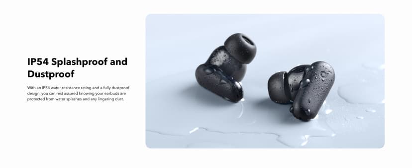 Soundcore P30i by Anker Noise Cancelling Earbuds, Strong and Smart Noise Cancelling, Powerful Bass, 45H Playtime, 2-in-1 Case and Phone Stand, IP54, Wireless Earbuds, Bluetooth 5.4 (Black)