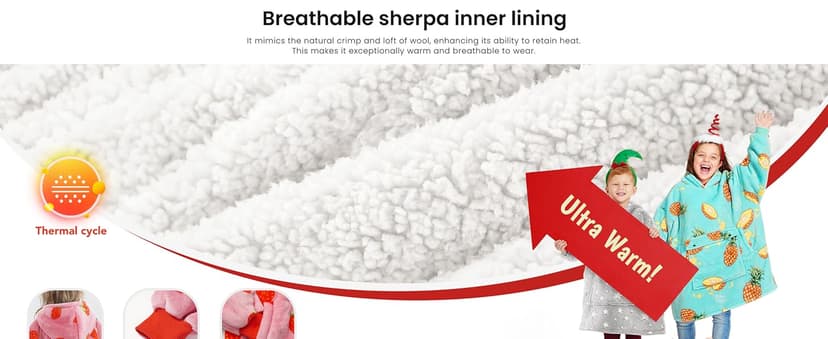 Narecte Kids Hoodie Blanket Birthday Gifts for Girls Year Old Girl Toddler Wearable Blanket Hoodie Kids Oversized Ideas Teen