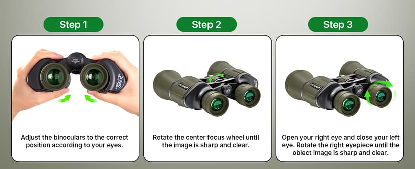 20x50 Hunting Binoculars for Adults High Powered with Low Light Night Vision - 28mm Large Eyepiece Professional Binoculars for Bird Watching Hiking Travel with BAK4 Prism FMC Lens, Green
